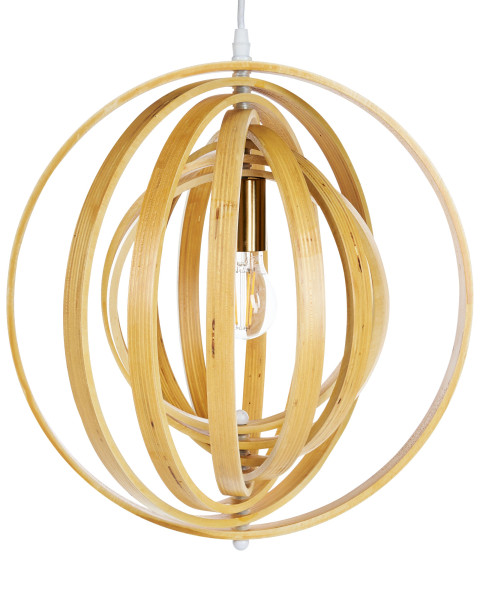 Lampa wisząca dekoracyjna drewniana jasna 624928