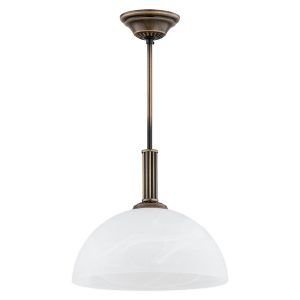 Lampa wisząca Delos stalowa brązowo-biała 670341