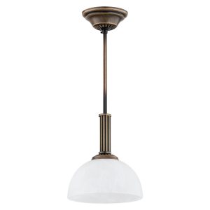 Lampa wisząca Delos stalowa brązowo-biała 670337