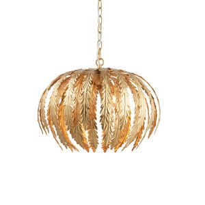 Lampa wisząca DELPHINE długie liście złota 3xE14x15W IP20 Endon 1027217