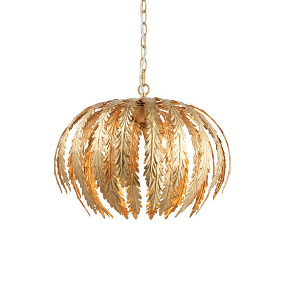 Lampa wisząca DELPHINE długie liście złota 3xE14x15W IP20 Endon 1027217