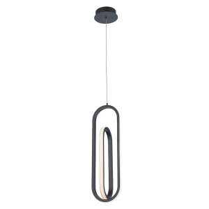 Lampa wisząca DEMARK matowy czarny LED 1x28W Ciepła biel 1000lm Quintiesse 837384