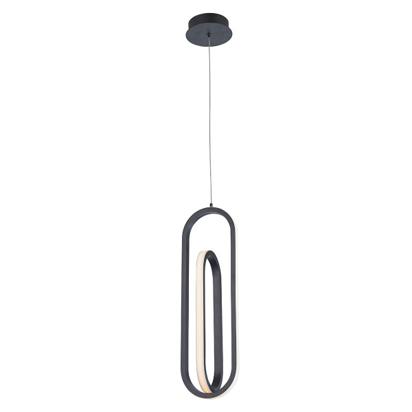 Lampa wisząca DEMARK matowy czarny LED 1x28W Ciepła biel 1000lm Quintiesse 837384