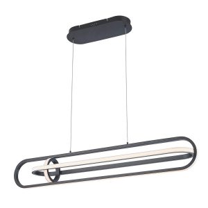 Lampa wisząca DEMARK matowy czarny LED 1x58W Ciepła biel 2900lm Quintiesse 836222