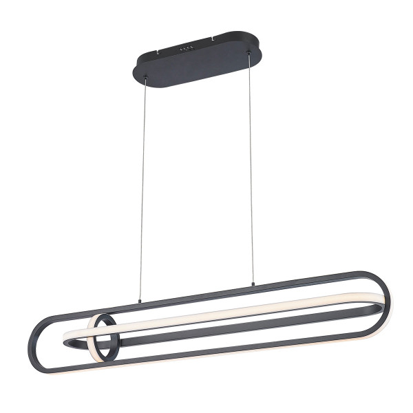 Lampa wisząca DEMARK matowy czarny LED 1x58W Ciepła biel 2900lm Quintiesse 836222