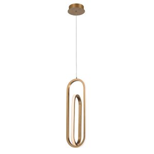 Lampa wisząca DEMARK szczotkowany złoty LED 1x28W 3000K 1000lm Quintiesse 836218