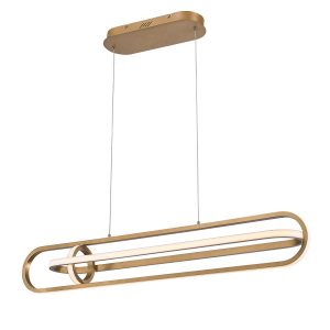Lampa wisząca DEMARK szczotkowany złoty LED 1x58W 3000K 2900lm Quintiesse 836283