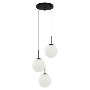 Lampa wisząca Deore 3-punktowa stalowa czarna 187566 Lampa wisząca Deore 3-punktowa stalowa czarna 187566