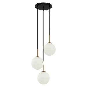 Lampa wisząca Deore 3-punktowa stalowa złota 187568 Lampa wisząca Deore 3-punktowa stalowa złota 187568