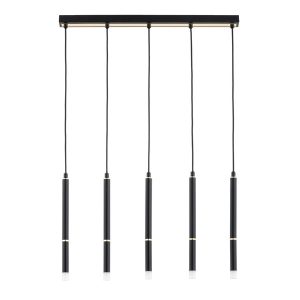 Lampa wisząca DERANY czarno-złota 5xG9x10W wym:85x5x6,5cm IP20 Alfa 1019354 Lampa wisząca DERANY czarno-złota 5xG9x10W wym:85x5x6,5cm IP20 Alfa 1019354