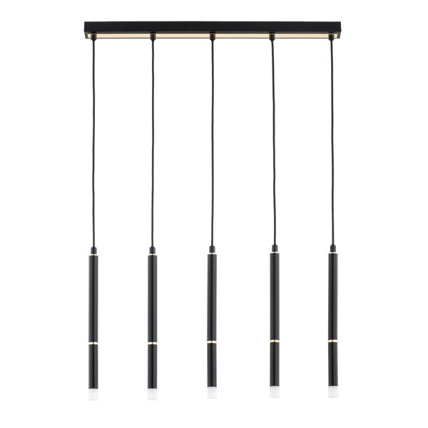 Lampa wisząca DERANY czarno-złota 5xG9x10W wym:85x5x6,5cm IP20 Alfa 1019354