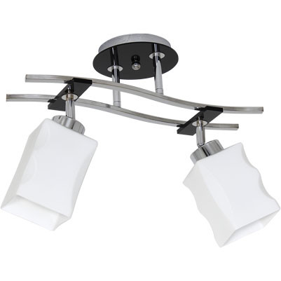 Lampa wisząca Derby chromowana biała-czarna 2xE27x15W IP20 Luminex 1030350