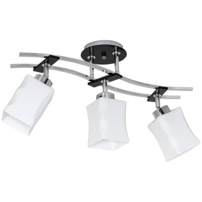 Lampa wisząca Derby chromowana biała-czarna 3xE27x15W IP20 Luminex 1030358