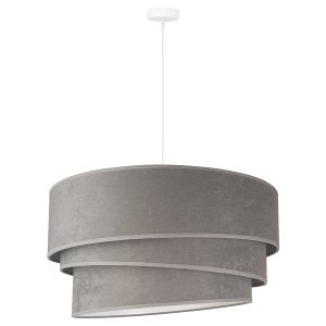 Lampa wisząca Devon tkaninowa szara 333712