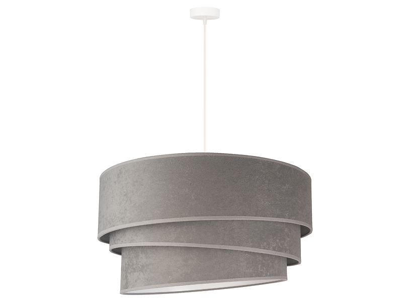 Lampa wisząca Devon tkaninowa szara 333712