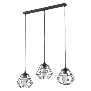 Lampa wisząca Diamond 3-punktowa metalowa czarna 44017 Lampa wisząca Diamond 3-punktowa metalowa czarna 44017