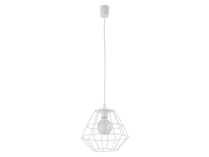 Lampa wisząca Diamond metalowa biała 44011