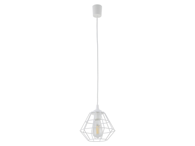 Lampa wisząca Diamond metalowa biała 44009