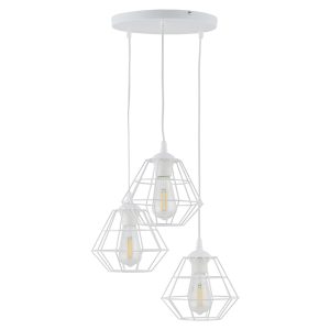 Lampa wisząca Diamond New 3-punktowa metalowa biała 44022 Lampa wisząca Diamond New 3-punktowa metalowa biała 44022
