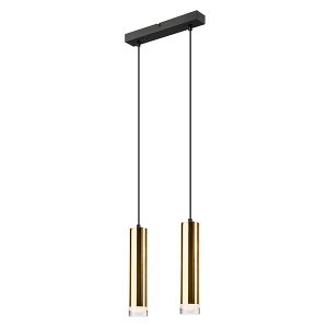 Lampa wisząca Diego 2-punktowa aluminiowa złota 54559