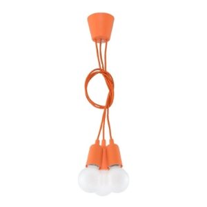 Lampa wisząca Diego 3-punktowa pomarańczowa 70284