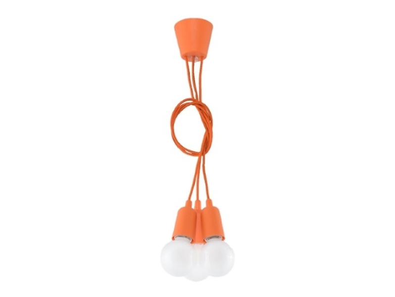 Lampa wisząca Diego 3-punktowa pomarańczowa 70284