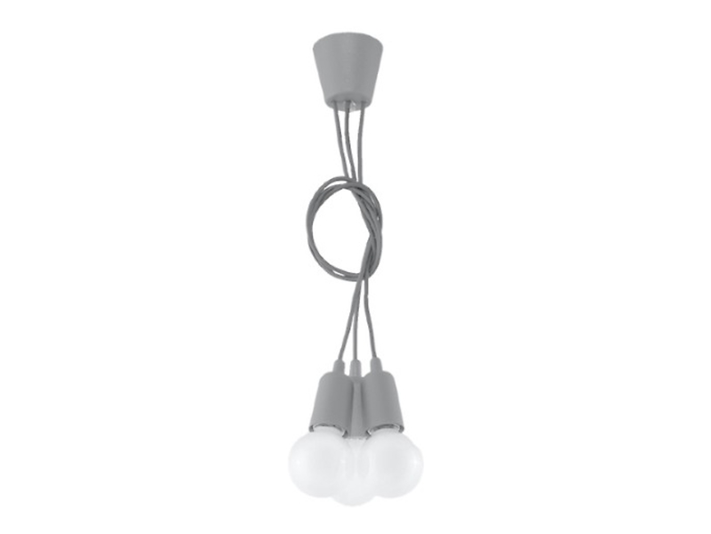 Lampa wisząca Diego 3-punktowa szara 70275