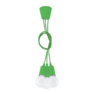 Lampa wisząca Diego 3-punktowa zielona 70281
