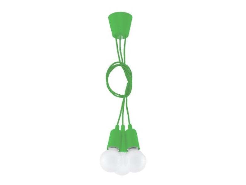 Lampa wisząca Diego 3-punktowa zielona 70281