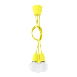 Lampa wisząca Diego 3-punktowa żółta 70278