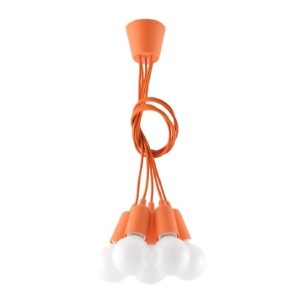 Lampa wisząca Diego 5-punktowa pomarańczowa 70285
