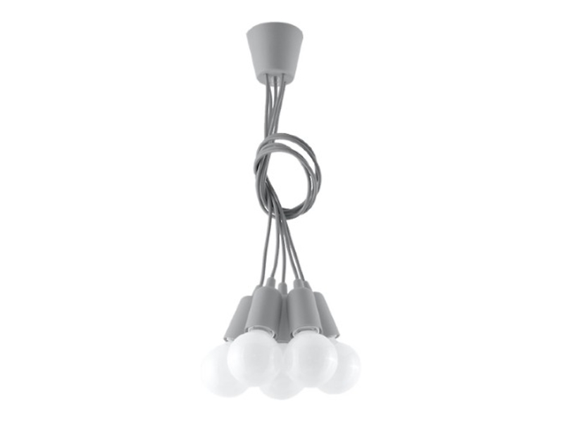 Lampa wisząca Diego 5-punktowa szara 70276