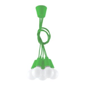 Lampa wisząca Diego 5-punktowa zielona 70282