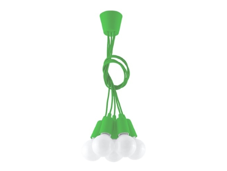 Lampa wisząca Diego 5-punktowa zielona 70282