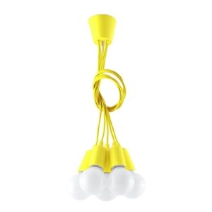 Lampa wisząca Diego 5-punktowa żółta 70279