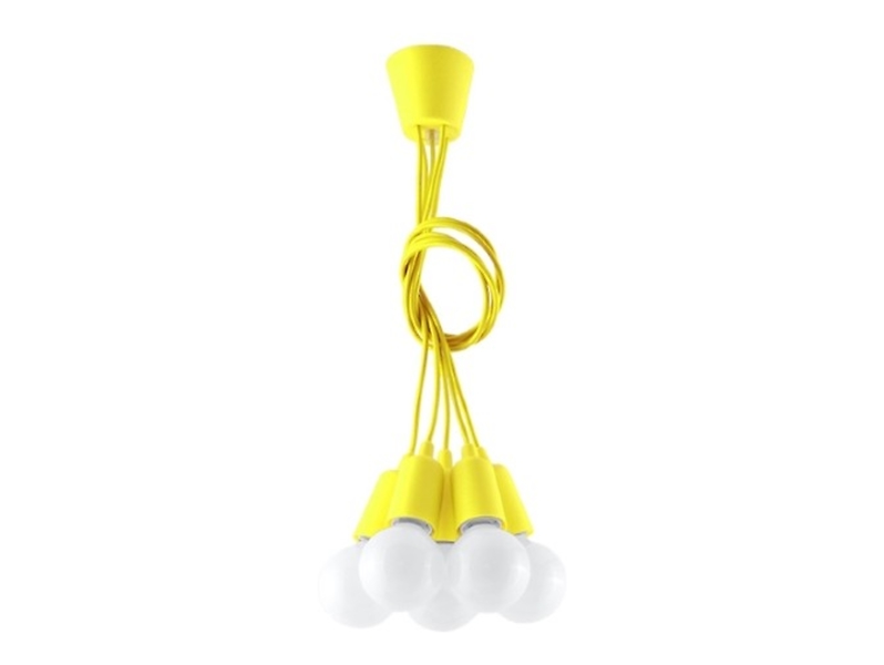 Lampa wisząca Diego 5-punktowa żółta 70279