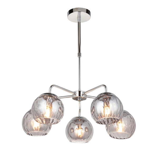 Lampa wisząca DIMPLE chromowana 5xE14x15W wym:62x59x59cm IP20 Endon 1025580