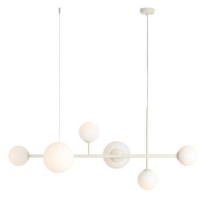 Lampa wisząca Dione 6-punktowa kremowo-biała 1060947