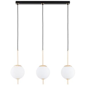 Lampa wisząca DIORA białe kule czarna 3xE14x10W wym:95x15x70cm IP20 Alfa 984881