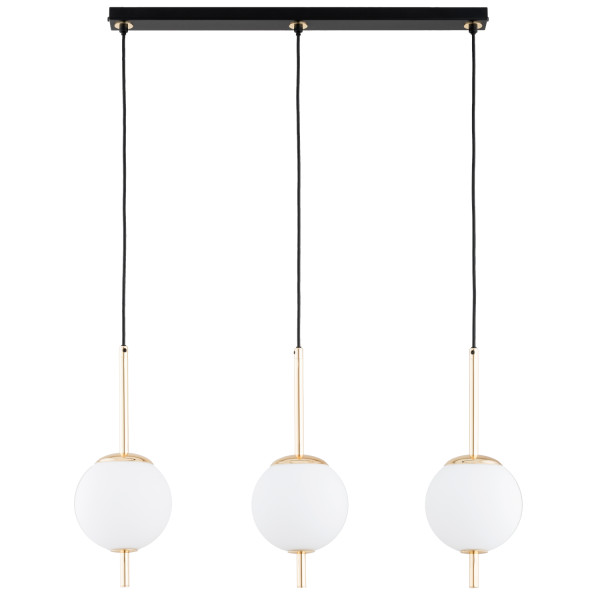 Lampa wisząca DIORA białe kule czarna 3xE14x10W wym:95x15x70cm IP20 Alfa 984881