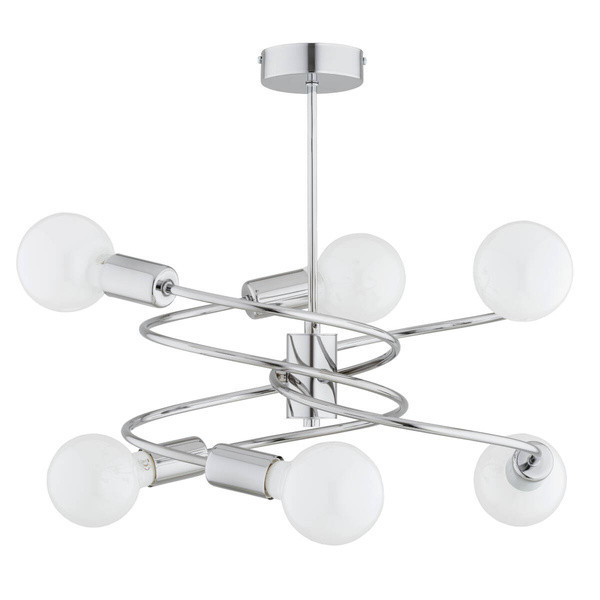 Lampa wisząca DISCO chromowana 6xE27x15W wym:53x46x46cm IP20 Alfa 1030181