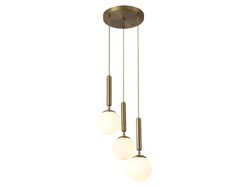 Lampa wisząca Divina 3-punktowa metalowa złota 299697