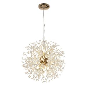 Lampa wisząca „dmuchawiec” Żyrandol Gold 12 50cm 139806