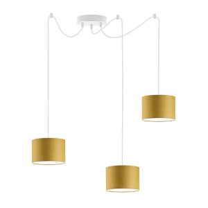 Lampa wisząca do jadalni WAIKIKI W3 Biały – Musztardowy 879990