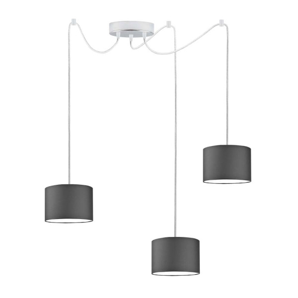 Lampa wisząca do jadalni WAIKIKI W3 Chrom - Grafitowy 879967