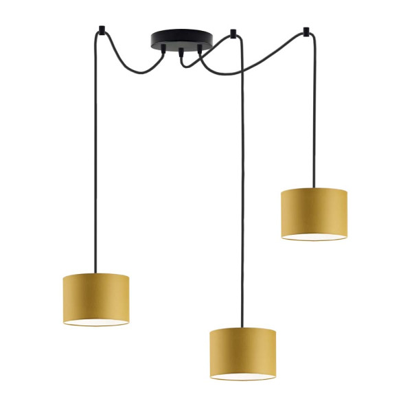 Lampa wisząca do jadalni WAIKIKI W3 Czarny - Musztardowy 879918
