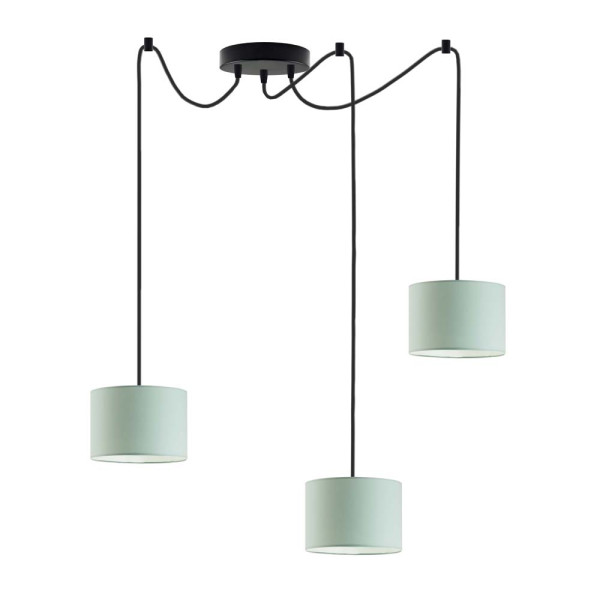 Lampa wisząca do kuchni WAIKIKI W3 Czarny - Miętowy 879970