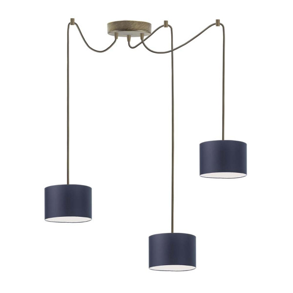 Lampa wisząca do kuchni WAIKIKI W3 Stare Złoto - Granatowy 880000