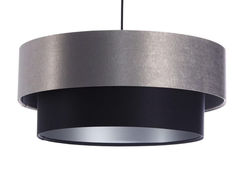 Lampa wisząca DOUBLE 60 czarna/szara 142784