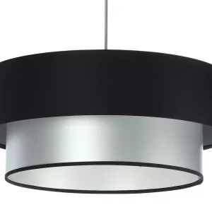 Lampa wisząca DOUBLE BLACK 40 srebrna/czarna 391346